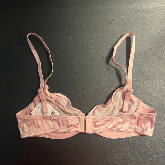 NWT Free People Pale Pink Rose  Heartthrob Underwire Bra - xs - Picture 7 of 8